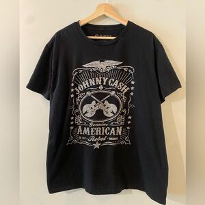 Johnny Cash Black Graphic T-Shirt